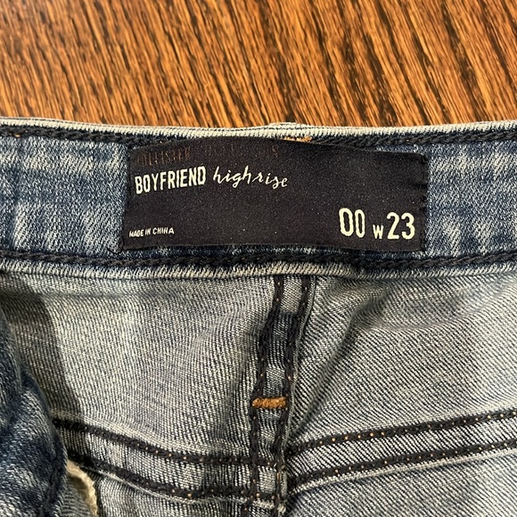 Hollister boyfriend high-rise ripped jeans sz 00 w 23 - Picture 8 of 8